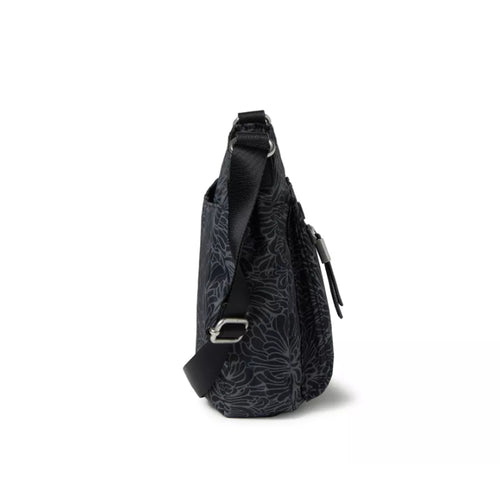 Baggallini Uptown Bagg With RFID Phone Wristlet - Midnight Blossom