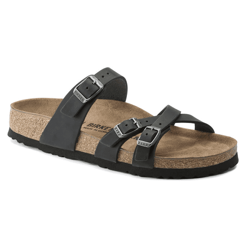 Women's Birkenstock Franca - Black Oiled Leather