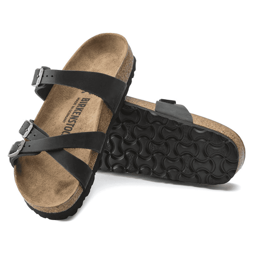 Women's Birkenstock Franca - Black Oiled Leather