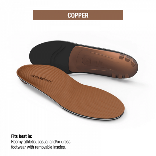Superfeet All-Purpose Memory Foam Support Insoles Copper