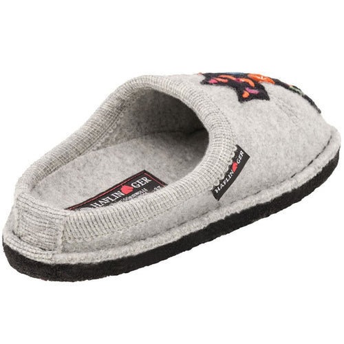 Women's Haflinger Sassy (Cat) Whimsical Slipper - Silver Grey