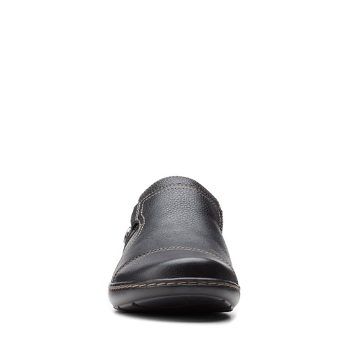 Women's Clarks Cora Poppy - Black Tumbled Leather