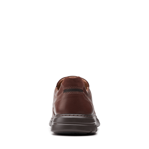 Men's Clarks Un Brawley Step - Mahogany Tumbled Leather