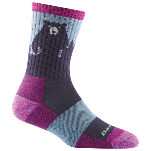 Darn Tough Bear Town Micro Crew Socks - Purple