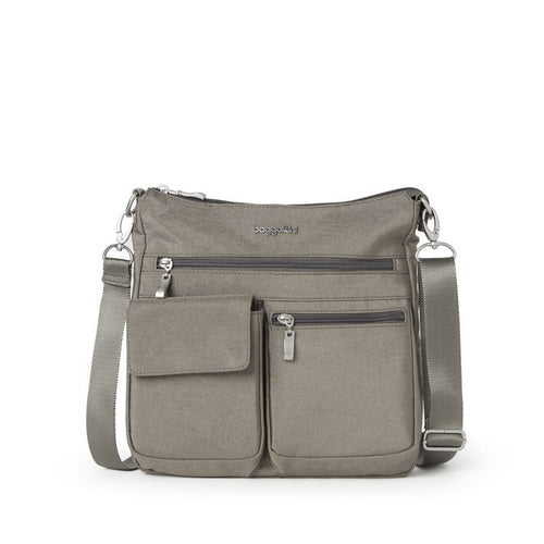 Baggallini Modern Everywhere Slim Crossbody - Sterling Shimmer
