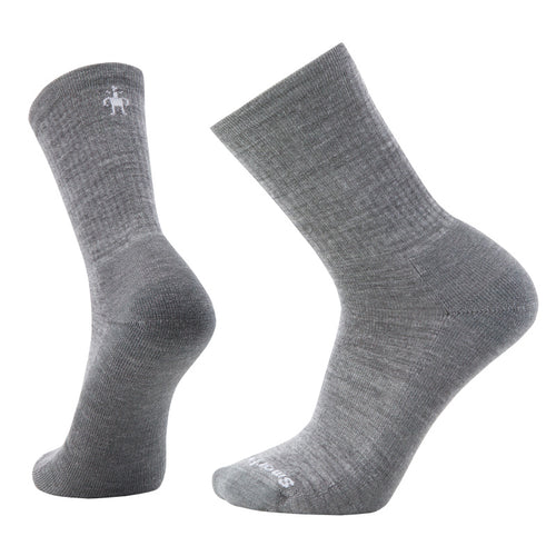 Smartwool Everyday Solid Rib Light Cushion Crew Socks - Medium Gray