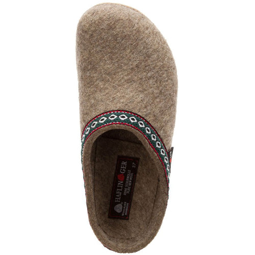 Haflinger GZ Zigzag Clog - Earth