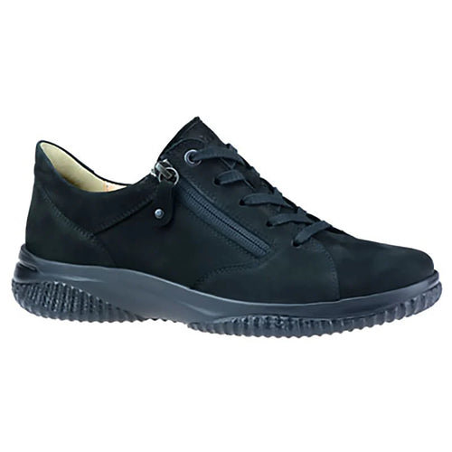 Women's Hartjes Ethno Shoe - Schwarz Nubuck - UK Sizing