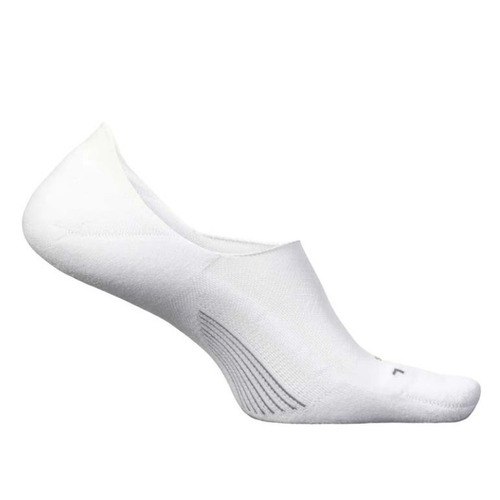 Feetures Elite Light Cushion Invisible No Show Socks –  White