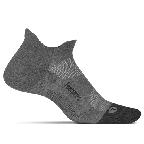 Feetures Elite Light Cushion No Show Tab Socks - Gray