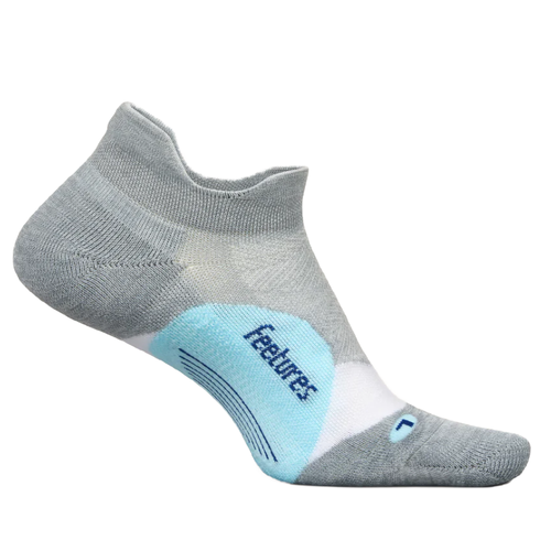 Feetures Elite Light Cushion No Show Tab Socks - Gray Sky