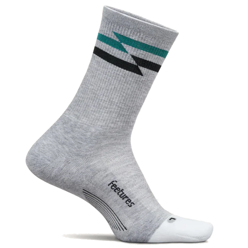 Feetures Elite Max Cushion Mini Crew Socks - Gray Track
