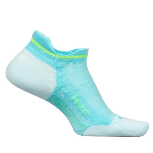 Feetures Elite Max Cushion No Show Tab Socks – Aqua Surf