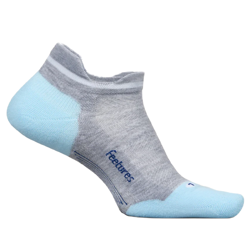 Feetures Elite Max Cushion No Show Tab Socks – Gray Sky