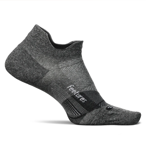 Feetures Elite Ultra Light No Show Tab Socks - Gray