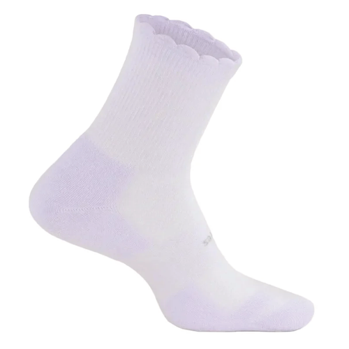 Women's Feetures High Performance Max Cushion Quarter Tall Scallop Socks - Lilac Ripple