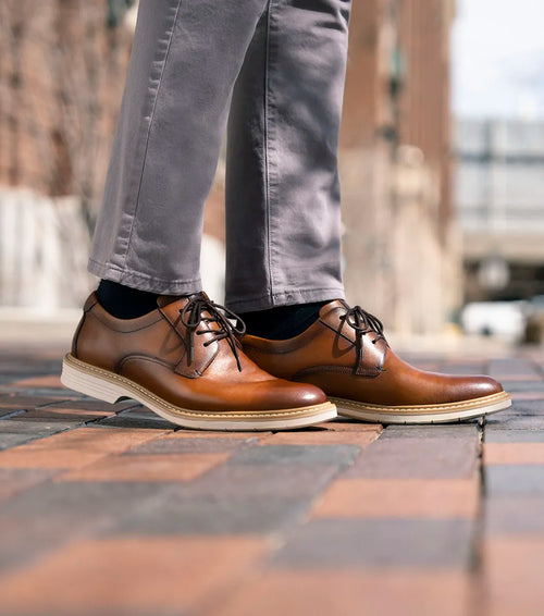 Men's Florsheim Norwalk Plain Toe Oxford - Cognac