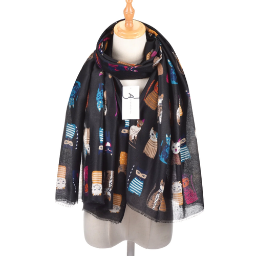 Funkyrel Atzbranding Limited Scarvii Cute Cartoon Cat Pattern Scarf