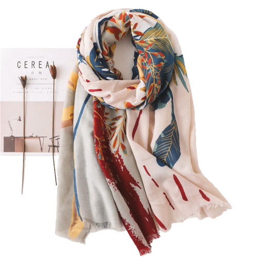 Funkyrel Atzbranding Limited Scarvii Floral Plant Pattern Summer Scarf