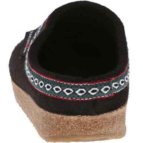 Haflinger GZ Zigzag Clog - Black