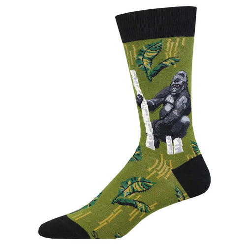 Men's Socksmith Gorilla Cotton Crew Socks - Green