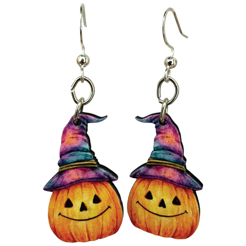 Green Tree Jewelry Watercolor Pumpkin Earrings