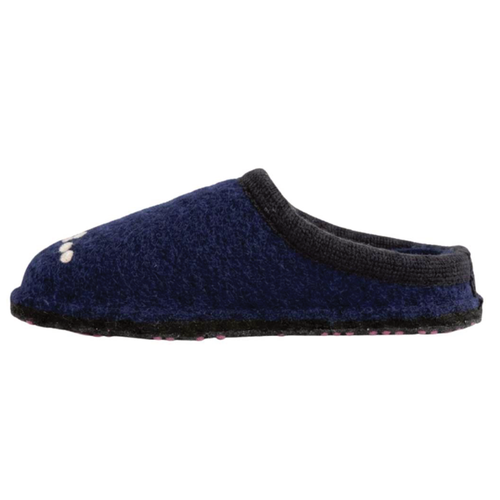 Men's Haflinger Flair Golf Slippers - Navy