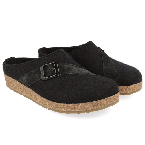 Haflinger Grizzly Lia Clog - Black