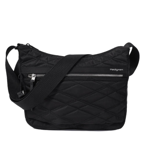 Hedgren Harpers RFID Shoulder Bag – Black Quilt