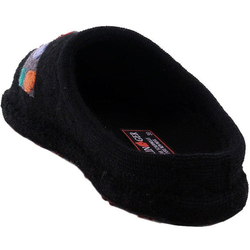 Women's Haflinger Jack (Dog) Whimsical Slipper - Black