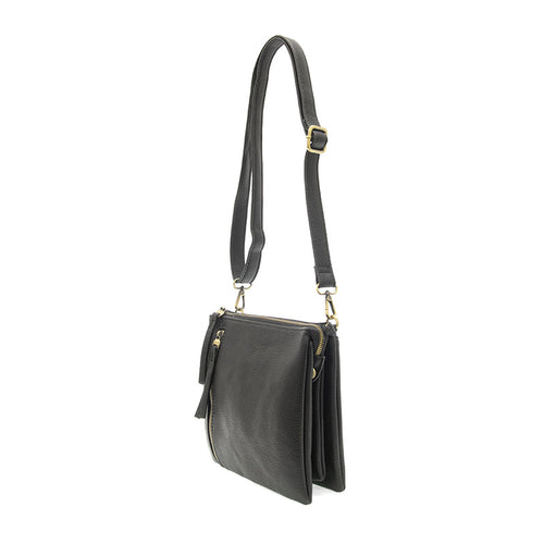 Joy Susan Dawn Multi Pocket Crossbody - Black