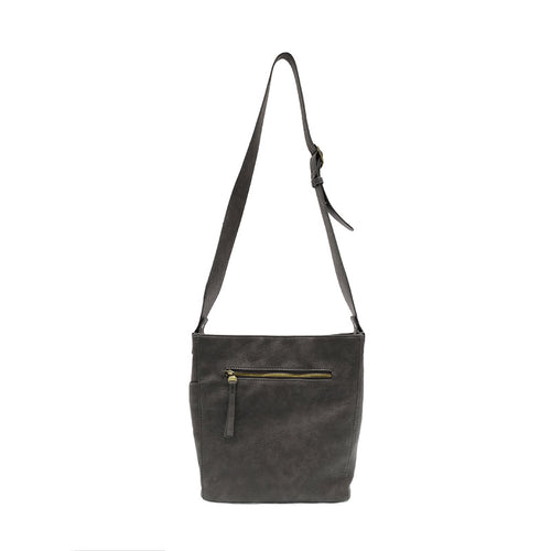 Joy Susan Bindi Front Slip Pocket Bucket Crossbody Bag - Iron