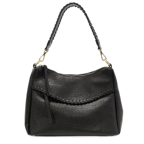 Joy Susan Cassidy Whipstitch Convertible Hobo Bag - Black
