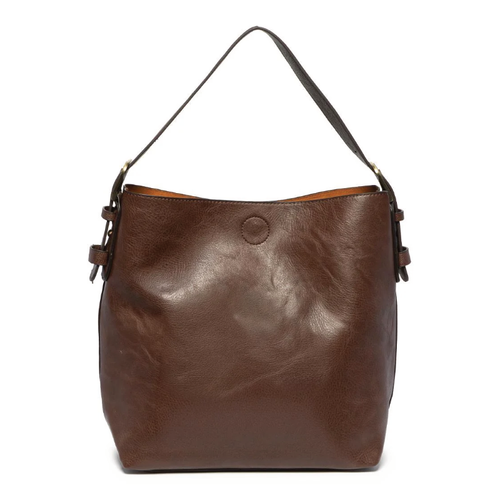 Joy Susan Classic Hobo Handbag - Umber with Brown Handle