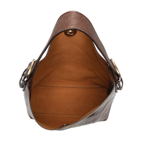 Joy Susan Classic Hobo Handbag - Umber with Brown Handle