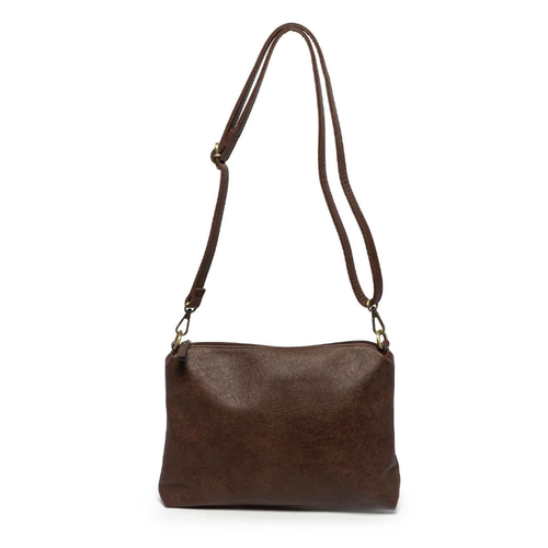 Joy Susan Classic Hobo Handbag - Umber with Brown Handle