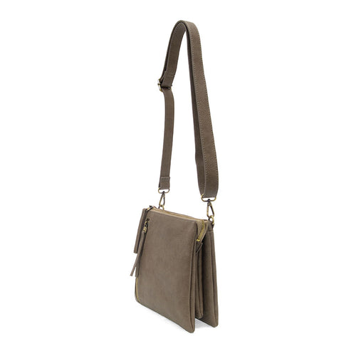 Joy Susan Dawn Multi Pocket Crossbody - Taupe