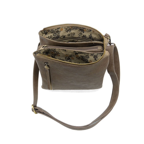 Joy Susan Dawn Multi Pocket Crossbody - Taupe