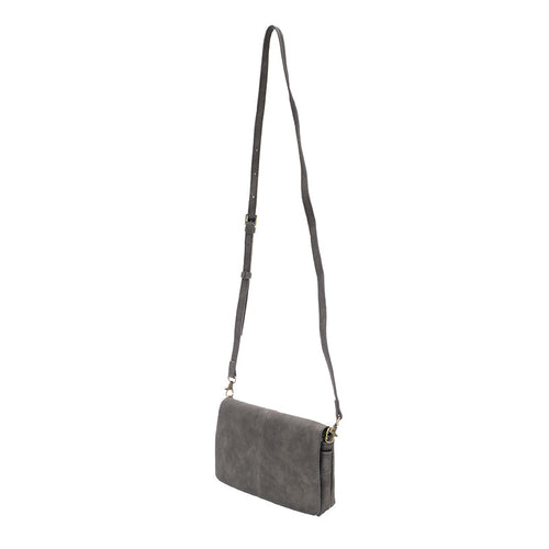 Joy Susan Everly Organizer Flap Crossbody - Metallic Dark Chrome