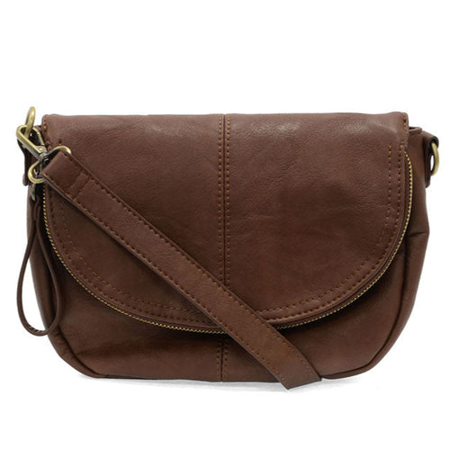 Joy Susan Helene Small Saddle Crossbody - Walnut