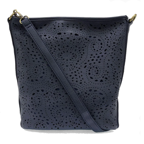 Joy Susan Laser Cut Bucket Crossbody - Denim