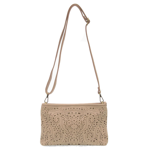 Joy Susan Quinn Laser Cut Convertible Crossbody - Taupe