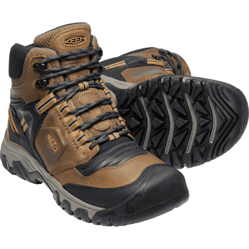 Men’s KEEN Ridge Flex Mid Waterproof – Bison|Golden Brown