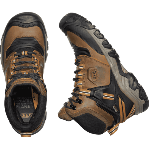 Men’s KEEN Ridge Flex Mid Waterproof – Bison|Golden Brown