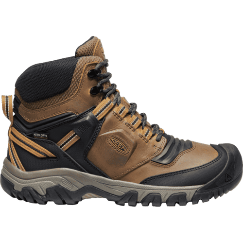 Men’s KEEN Ridge Flex Mid Waterproof – Bison|Golden Brown