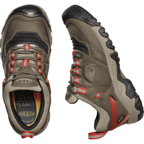 Men’s KEEN Ridge Flex Waterproof – Timberwolf/Ketchup