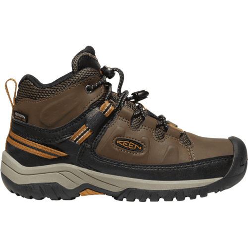 Kids' KEEN Targhee Mid Waterproof - Little/Big Kid Sizing -  Dark Earth Golden Brown