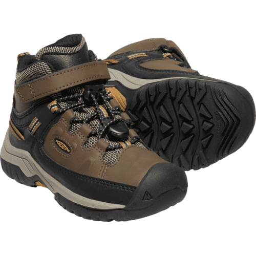 Kids’ KEEN Targhee Mid Waterproof - Little Kid - Dark Earth/Golden Brown