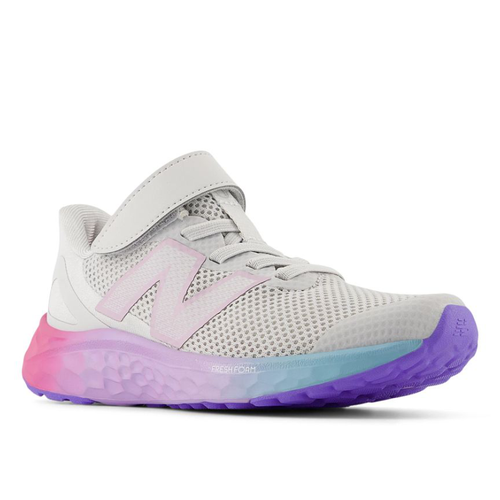 Kids' New Balance Fresh Foam Arishi v4 - Toddler/Little Kid - Grey Matter/Mid Century Pink/Lilac Glo