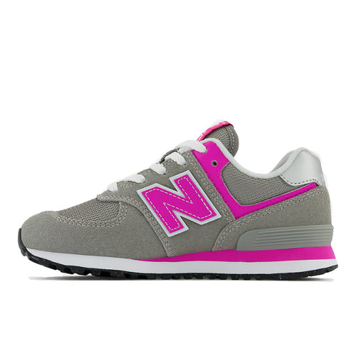 Kids' New Balance 574 - Toddler/Little Kid - Grey/Pink